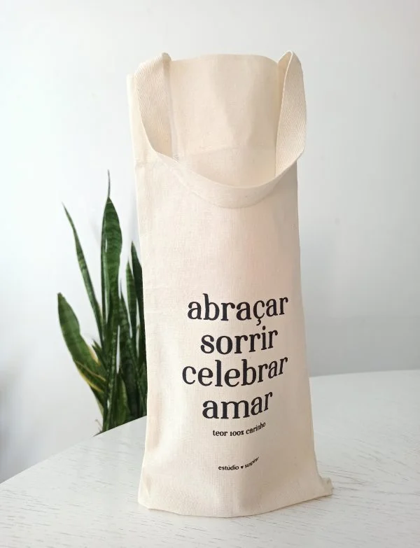Sacola para vinho Abraçar